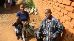 Mary Jackson and her husband Humphreys with their three-year old son in Malawi.