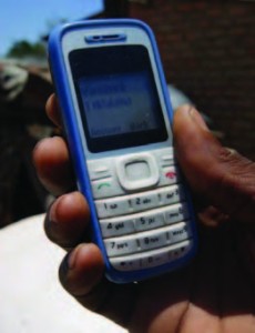 A typical cell phone used for banking in the developing world.